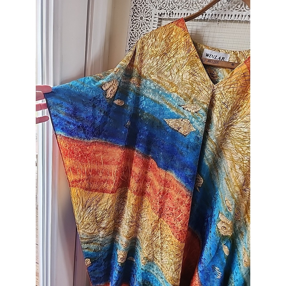 Winlar Caftan Kaftan Dress Vintage Shimmery Beach 2X Resortwear - Picture 4 of 15